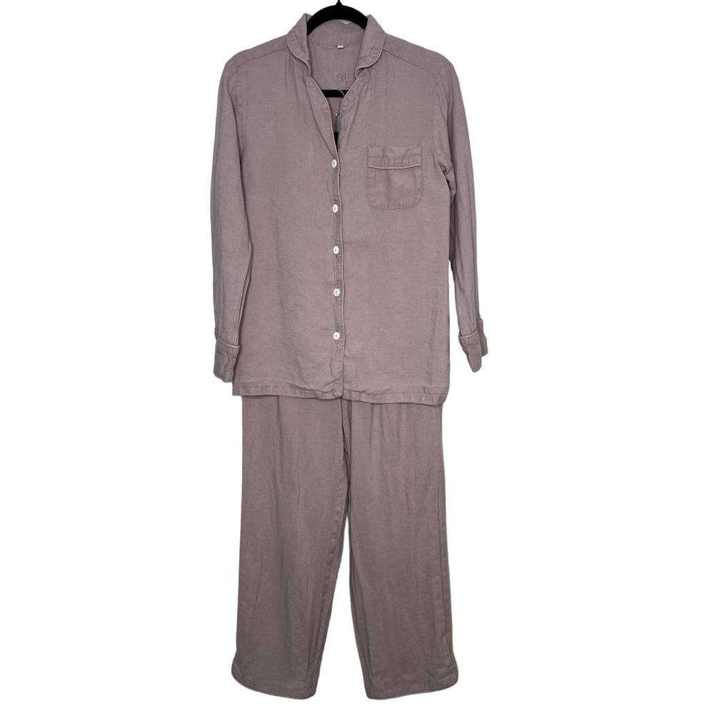 Serena & Lily Positano Linen Pajamas in Lavender Size Small